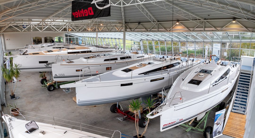 HVG Showroom Bernau am Chiemsee Hanse Dehler Moody Sealine Fjord HanseYachts Yachtcentrum Chiemsee Yachtkauf