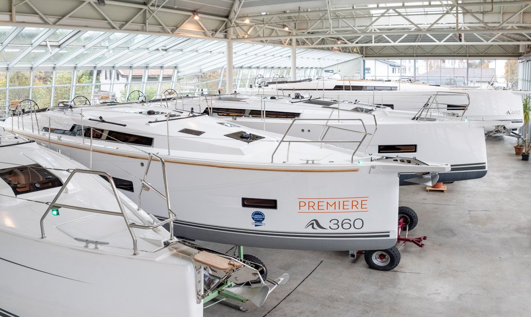 HVG Showroom Bernau am Chiemsee Hanse Dehler Moody Sealine Fjord HanseYachts Yachtcentrum Chiemsee Yachtkauf