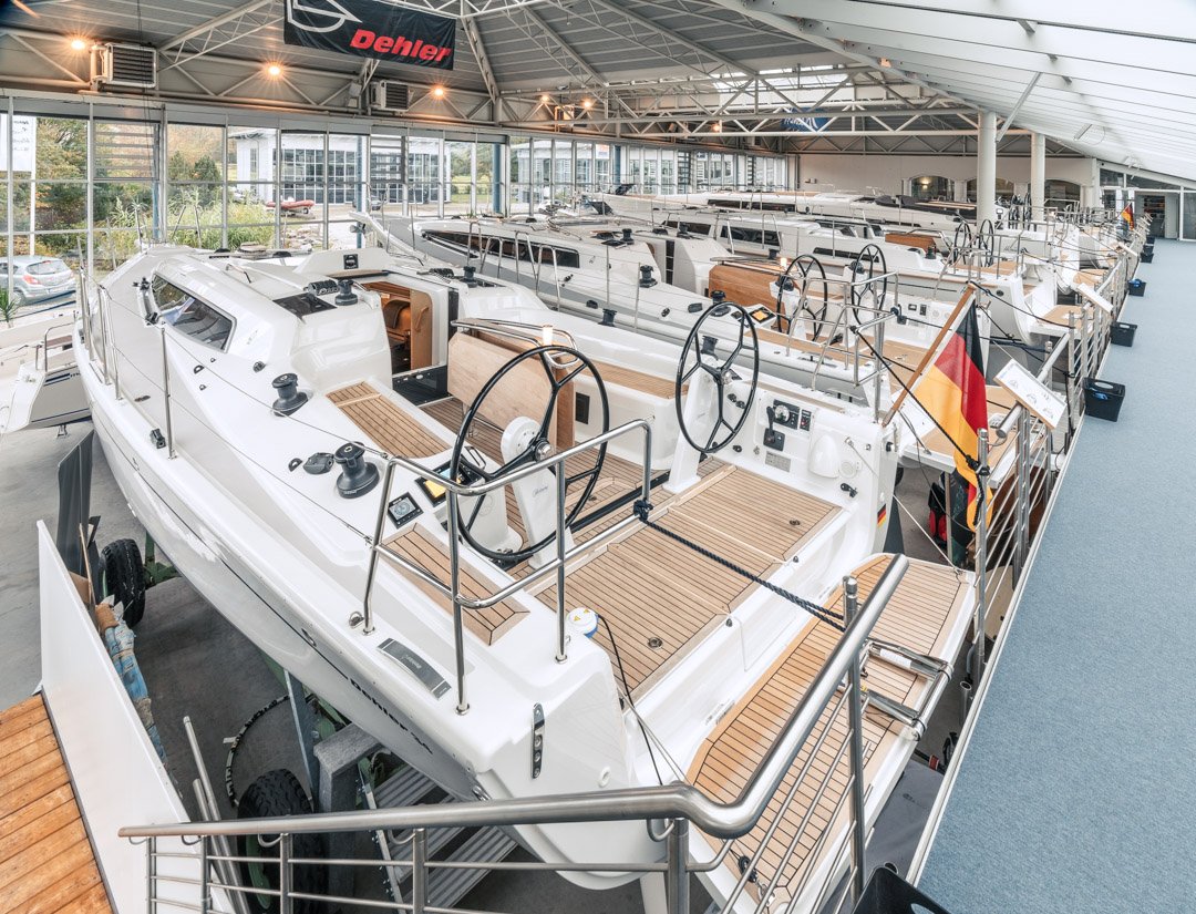 HVG Showroom Bernau am Chiemsee Hanse Dehler Moody Sealine Fjord HanseYachts Yachtcentrum Chiemsee Yachtkauf