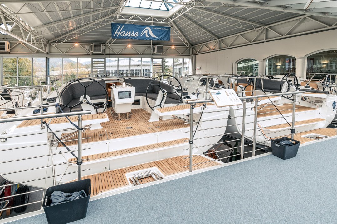 HVG Showroom Bernau am Chiemsee Hanse Dehler Moody Sealine Fjord HanseYachts Yachtcentrum Chiemsee Yachtkauf