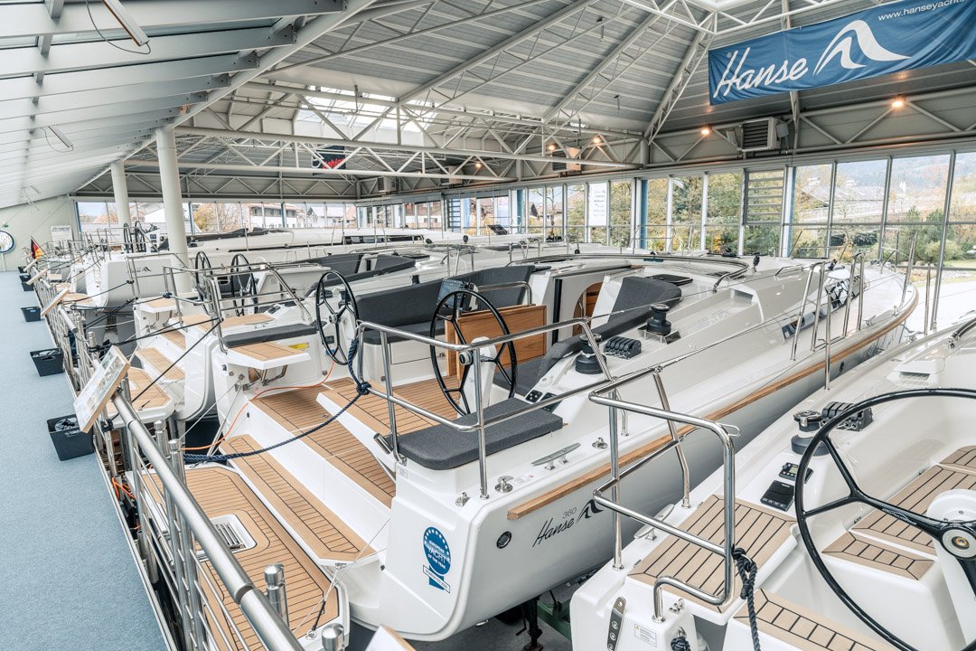 HVG Showroom Bernau am Chiemsee Hanse Dehler Moody Sealine Fjord HanseYachts Yachtcentrum Chiemsee Yachtkauf